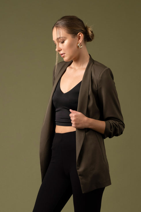 RISSA COLLARLESS BLAZER